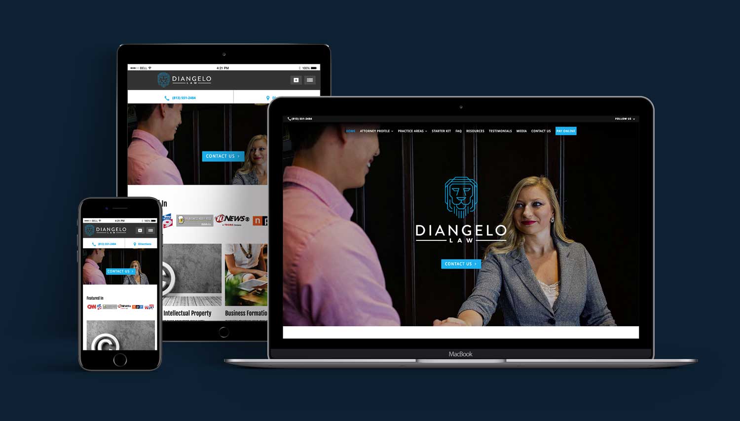 diangelo law townsquare interactive website